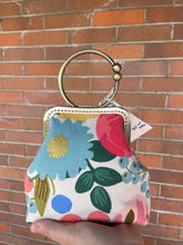 Load image into Gallery viewer, Ring handle mini floral clutch