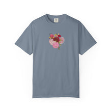Load image into Gallery viewer, Dahlia Bouquet T-Shirt — Vintage Flower Graphic Tee