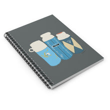 Load image into Gallery viewer, Vintage Vacuum Flask Notebook — Retro Thermos Illustration Spiral Journal