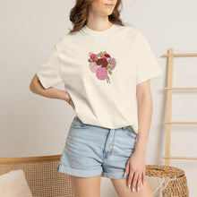 Load image into Gallery viewer, Dahlia Bouquet T-Shirt — Vintage Flower Graphic Tee