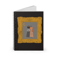Load image into Gallery viewer, Halloween Pumpkin Portrait Spiral Notebook — Pumpkin-Head Couple Ruled Journal