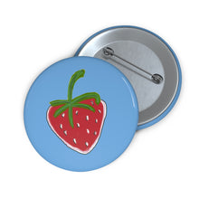 Load image into Gallery viewer, Strawberry Pin Button — Cute Retro Fruit Enamel Style Badge