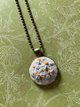 Load image into Gallery viewer, Pocket full of Daisies  Hand Embroidered Necklace