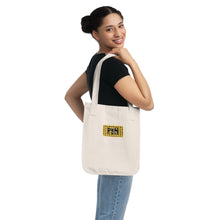 Load image into Gallery viewer, Canvas Tote Bag — Yellow Plaid Patch “PGH” Eco Grocery & Everyday Tote
