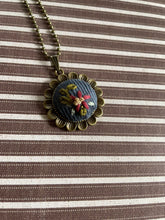 Load image into Gallery viewer, Floral Hand Embroidered corduroy Necklace