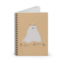 Load image into Gallery viewer, Cute Ghost Floral Notebook — "Boo-tiful" Spiral Ruled Journal