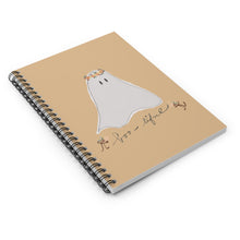 Load image into Gallery viewer, Cute Ghost Floral Notebook — "Boo-tiful" Spiral Ruled Journal