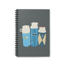 Load image into Gallery viewer, Vintage Vacuum Flask Notebook — Retro Thermos Illustration Spiral Journal