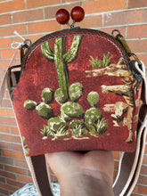 Load image into Gallery viewer, Small Cowboy Canvas Crossbody Clutch Bag