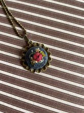 Load image into Gallery viewer, Floral Hand Embroidered corduroy Necklace