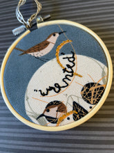 Load image into Gallery viewer, “Wrented” hand stitched Embroidery Hoops