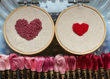Load image into Gallery viewer, French Knot Hearts Embroidery kit♥️