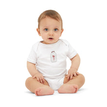 Load image into Gallery viewer, Baby Onesie with Cute Milk Bottle Graphic – Infant Jersey One-Piece