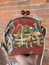 Load image into Gallery viewer, Small Cowboy Canvas Crossbody Clutch Bag