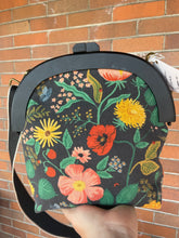 Load image into Gallery viewer, Large Floral Crossbody Clutch with Black Wooden Frame