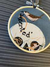Load image into Gallery viewer, “Wrented” hand stitched Embroidery Hoops