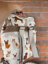 Load image into Gallery viewer, Large Backpack Clutch Bag~Dog Park Canvas Fabric
