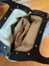 Load image into Gallery viewer, Small wooden handled Clutch bag
