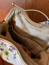 Load image into Gallery viewer, Small Barkcloth floral Backpack Clutch Bag