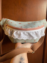 Load image into Gallery viewer, Shabby chic rose Blair Bag with Ruffle accent