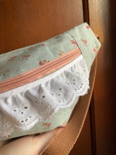 Load image into Gallery viewer, Shabby chic rose Blair Bag with Ruffle accent