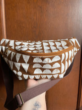 Load image into Gallery viewer, Brown and White Geometric Blaire Bag Crossbody Sling bag