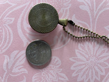 Load image into Gallery viewer, Hand Embroidered White Heart on Red Corduroy Necklace