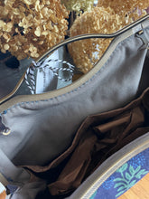 Load image into Gallery viewer, Women’s Large Navy Rifle Paper Co. Canvas Backpack Clutch Bag