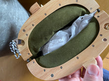 Load image into Gallery viewer, Wooden Frame Granny Square Crossbody Clutch bag