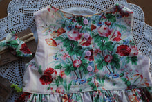 Load image into Gallery viewer, Floral Size 2 Lazy Susan Dress/Headband SET
