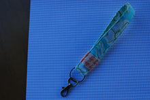 Load image into Gallery viewer, Blue and Green Floral Key Fob