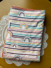 Load image into Gallery viewer, Rainbow Flannel and Minky Blanket
