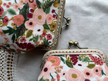 Load image into Gallery viewer, Pink Rose Floral Coin Purse
