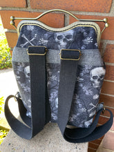 Load image into Gallery viewer, Women’s Skull and Crossbones Canvas Small Backpack