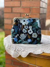 Load image into Gallery viewer, Blue Floral Women’s Clutch