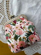 Load image into Gallery viewer, Pink Rose Floral Coin Purse
