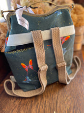 Load image into Gallery viewer, Women’s Backpack Clutch Bag Charley Harper Brazil Barkcloth Fabric