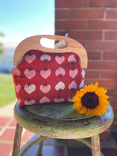 Load image into Gallery viewer, Women’s Strawberry Wooden Handle Clutch Bag