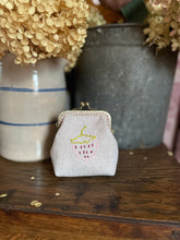 Load image into Gallery viewer, Strawberry Hand embroidered coin purse