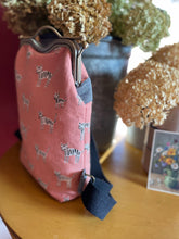 Load image into Gallery viewer, Pink Canvas Cat Print Backpack Clutch Bag