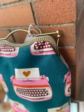 Load image into Gallery viewer, Women’s Small Backpack Clutch Bag- typewriters