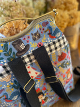 Load image into Gallery viewer, Women’s Backpack Clutch Bag in Rifle Paper Co. Wonderland Canvas