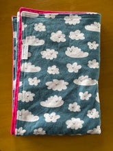 Load image into Gallery viewer, Happy Clouds Flannel and Minky Blanket