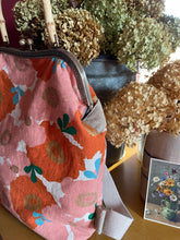Load image into Gallery viewer, Floral Canvas orange and Pink Backpack Clutch Bag