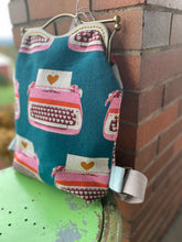 Load image into Gallery viewer, Women’s Small Backpack Clutch Bag- typewriters