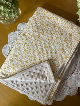 Load image into Gallery viewer, Gold star minky cotton baby blanket