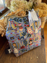 Load image into Gallery viewer, Women’s Backpack Clutch Bag in Rifle Paper Co. Wonderland Canvas