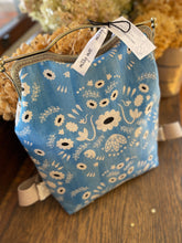 Load image into Gallery viewer, Women’s Large Backpack Clutch Bag in Cotton + Steel Canvas