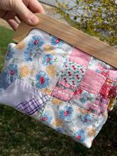 Load image into Gallery viewer, Wooden Frame Vintage Quilt Clutch Bag