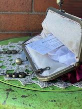 Load image into Gallery viewer, Women’s Rosette Handled Clutch/burgundy